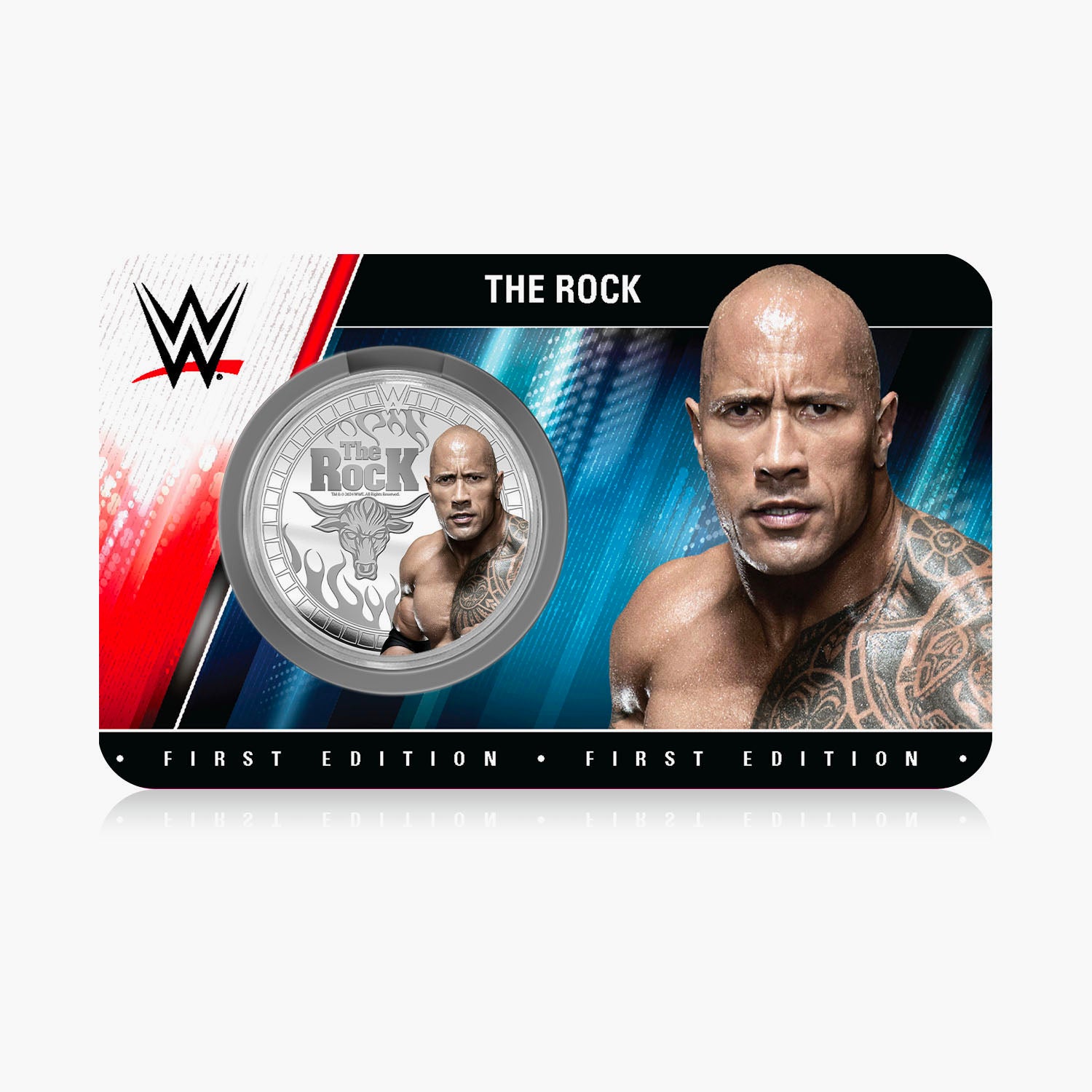 Collection commémorative WWE - The Rock - Commémorative plaquée argent 32 mm