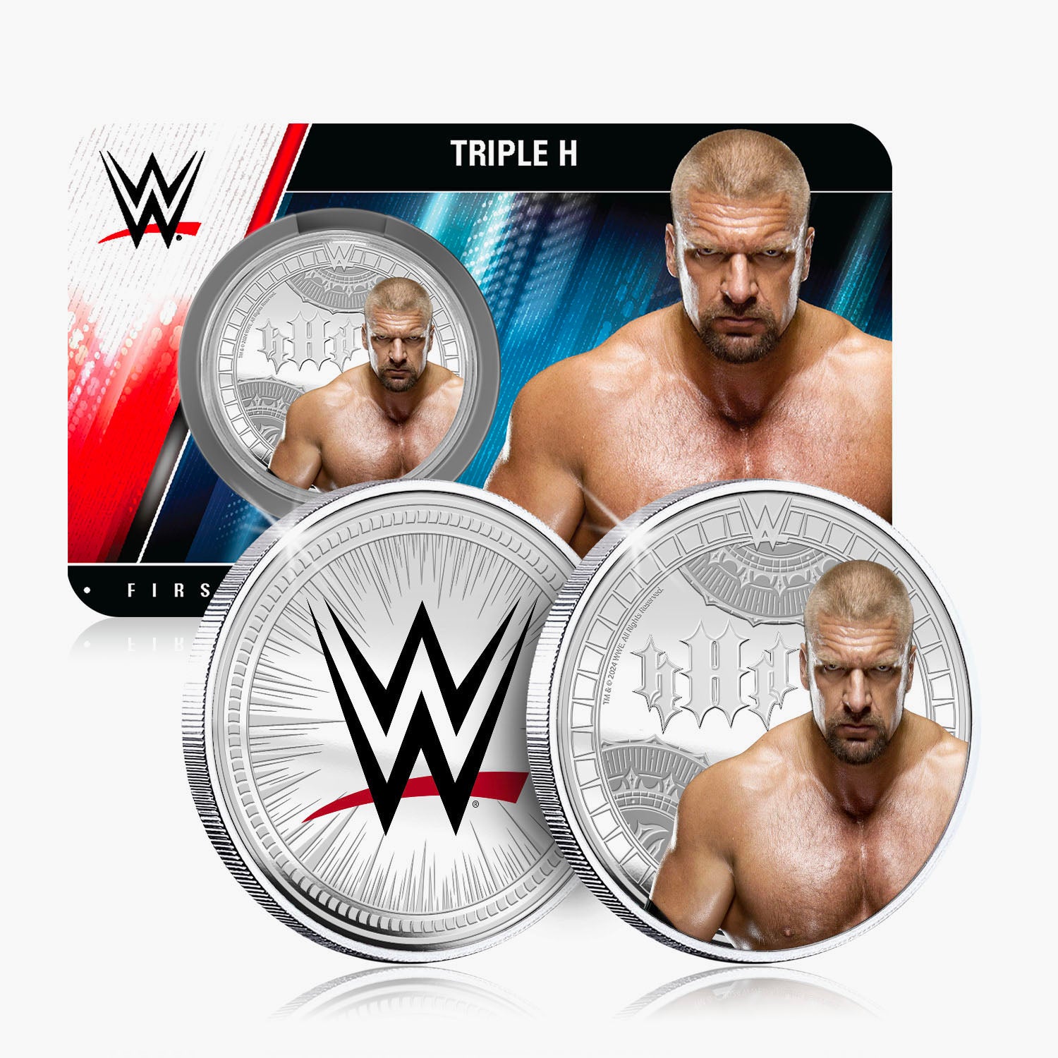 WWE Commemorative Collection - Triple H - 32mm Silver Plated Commemorative