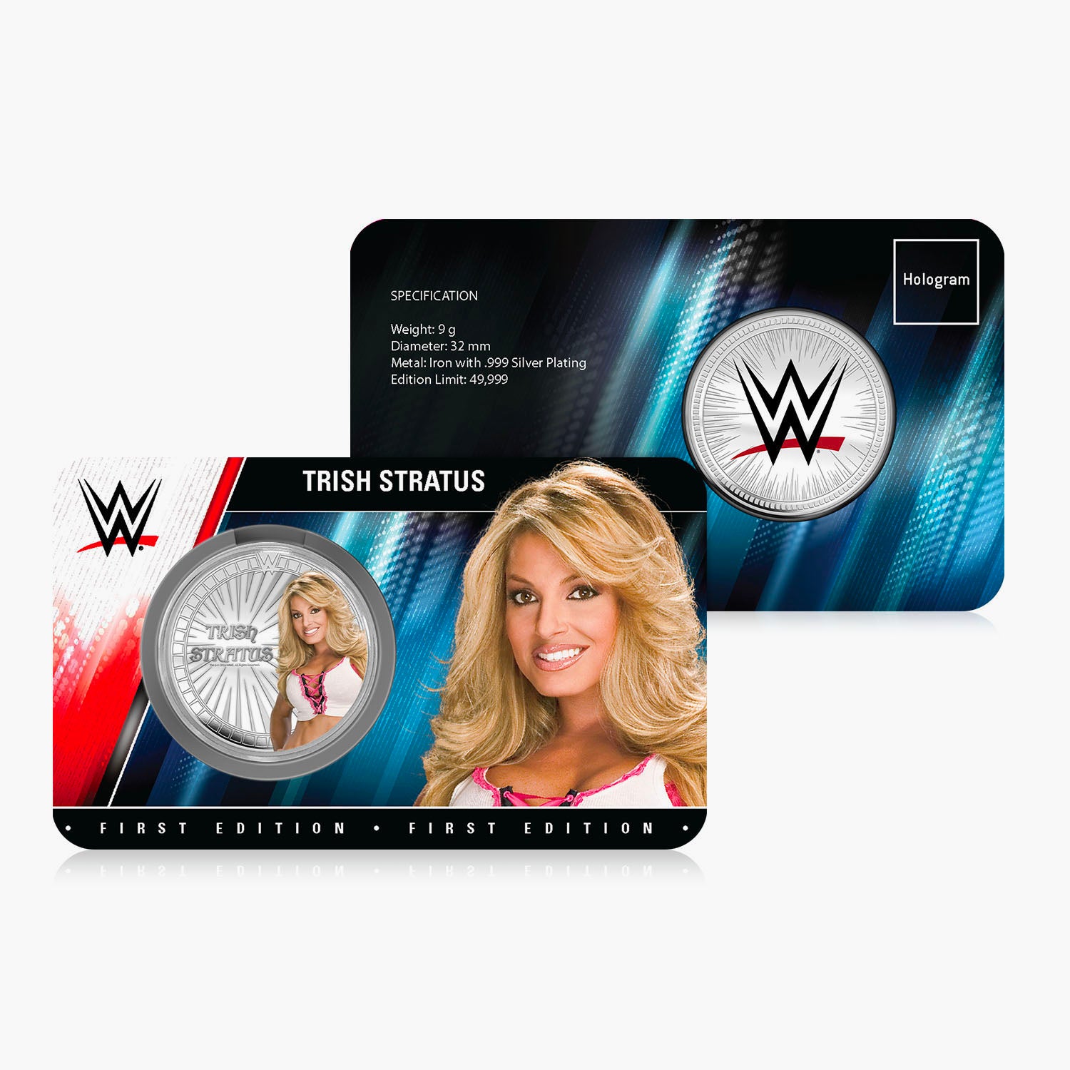 Collection commémorative WWE - Trish Stratus - Commémorative plaquée argent 32 mm