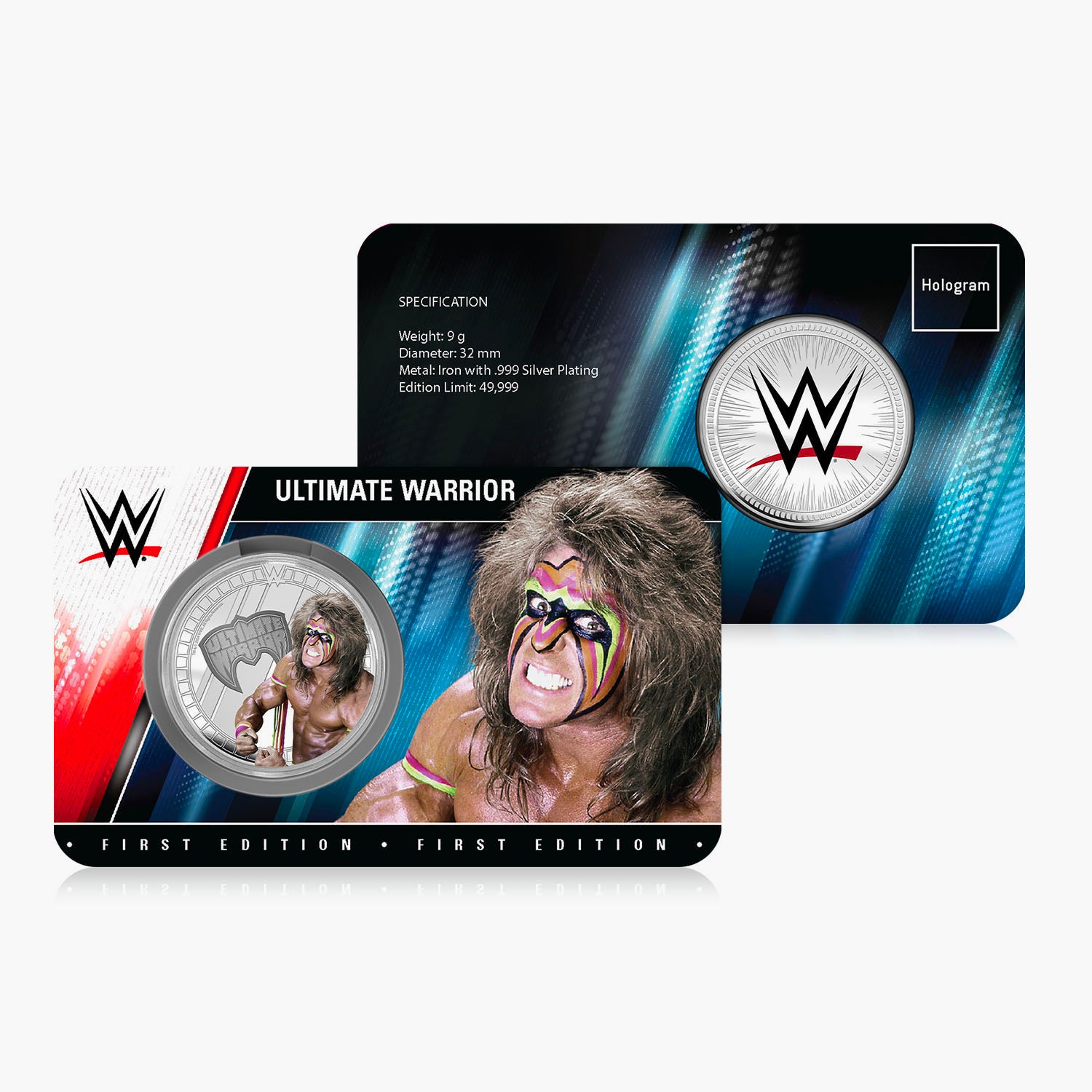 WWE Commemorative Collection - Ultimate Warrior - 32mm Silver Plated Commemorative