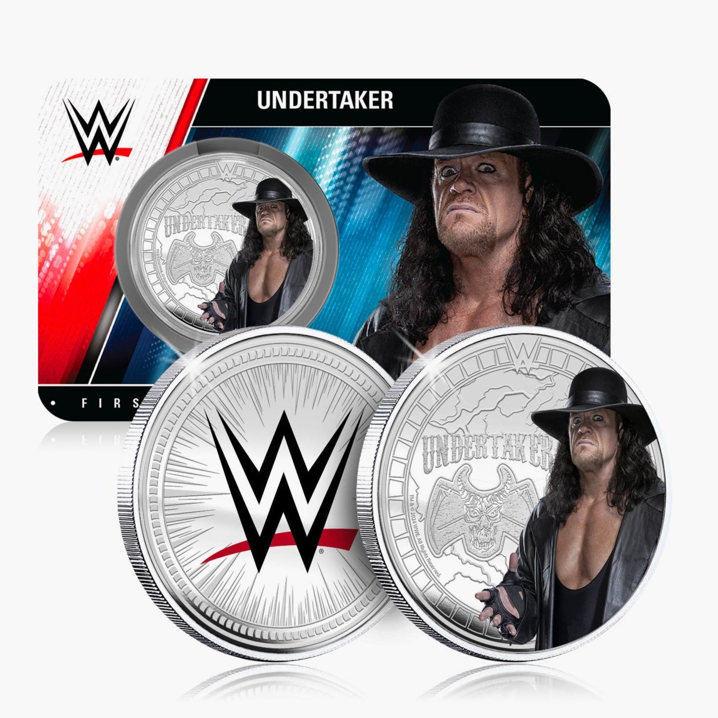 Collection commémorative WWE - Undertaker - Commémorative plaquée argent 32 mm