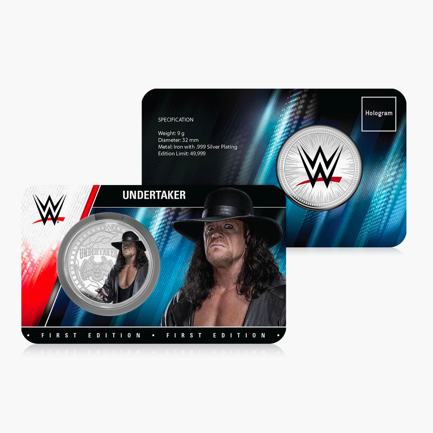 WWE Commemorative Collection - Undertaker - 32mm Silver Plated Commemorative