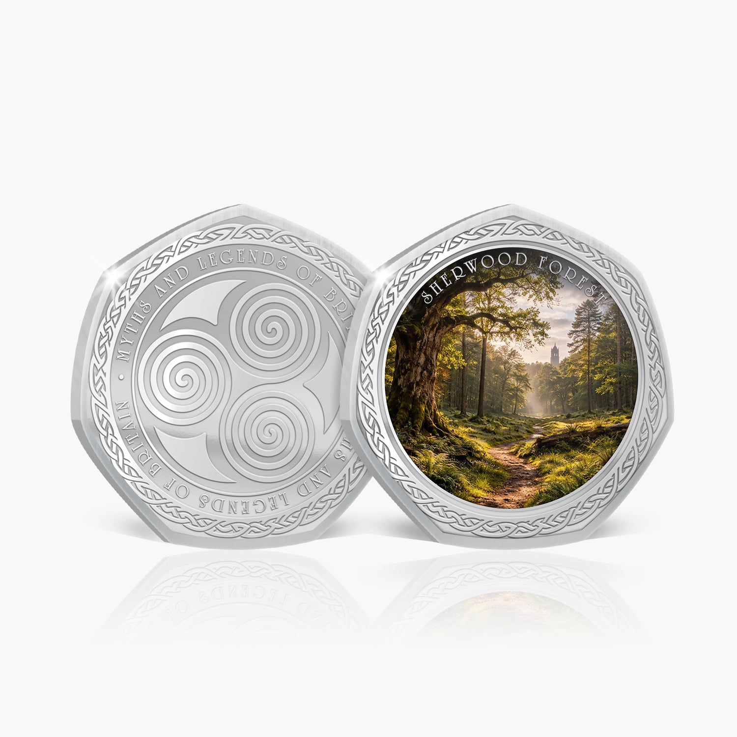 Myths and Legends of Britain Sherwood Forest Silver Plated BU Commemorative