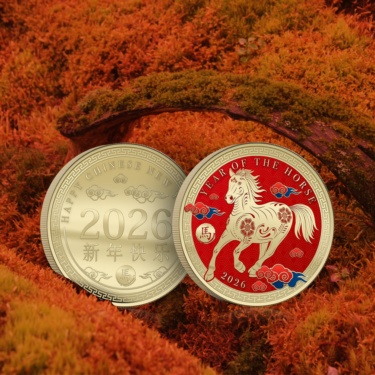 2026 Year of The Horse 24K 50mm Gold Plated Commemorative