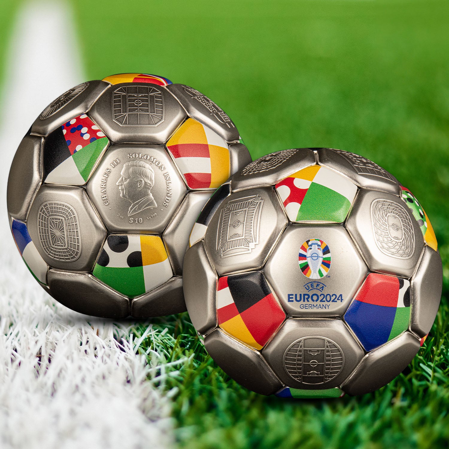 Pièce de football 3D officielle de l'UEFA EURO 2024 de 3 onces