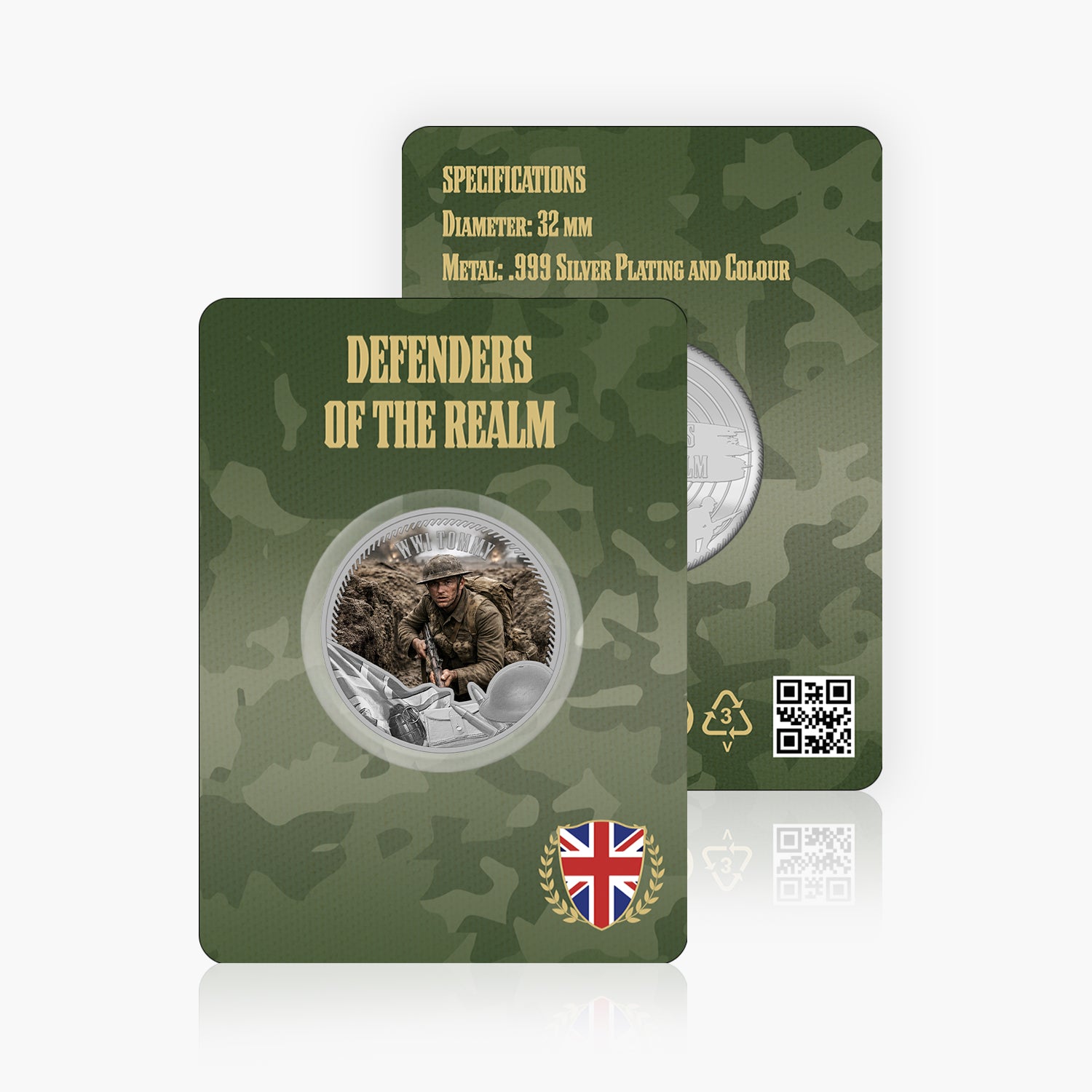 Defenders of the Realm WWI Tommy Silver Plated BU Commemorative
