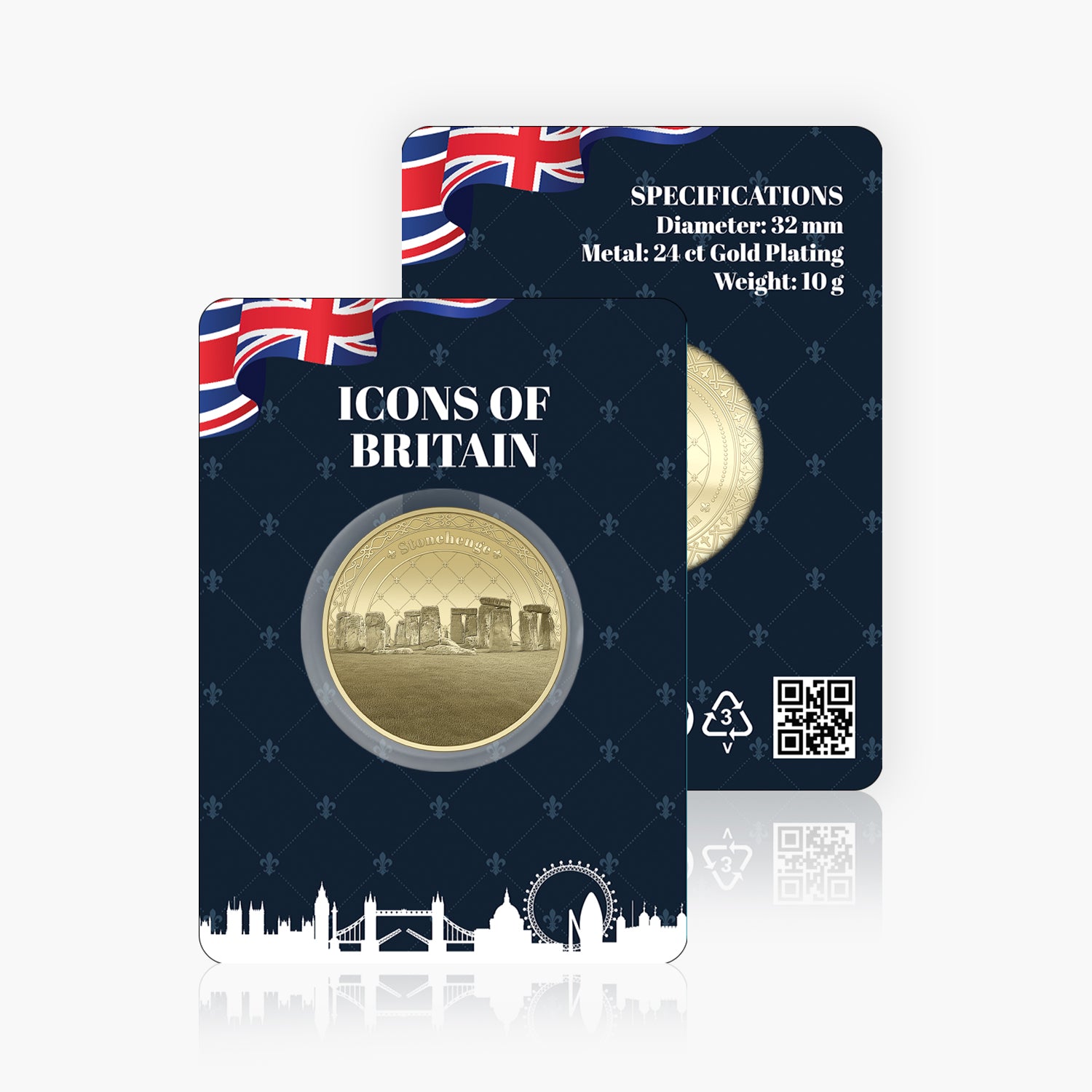 Icons of Britain Stonehenge Gold Plated BU Commemorative