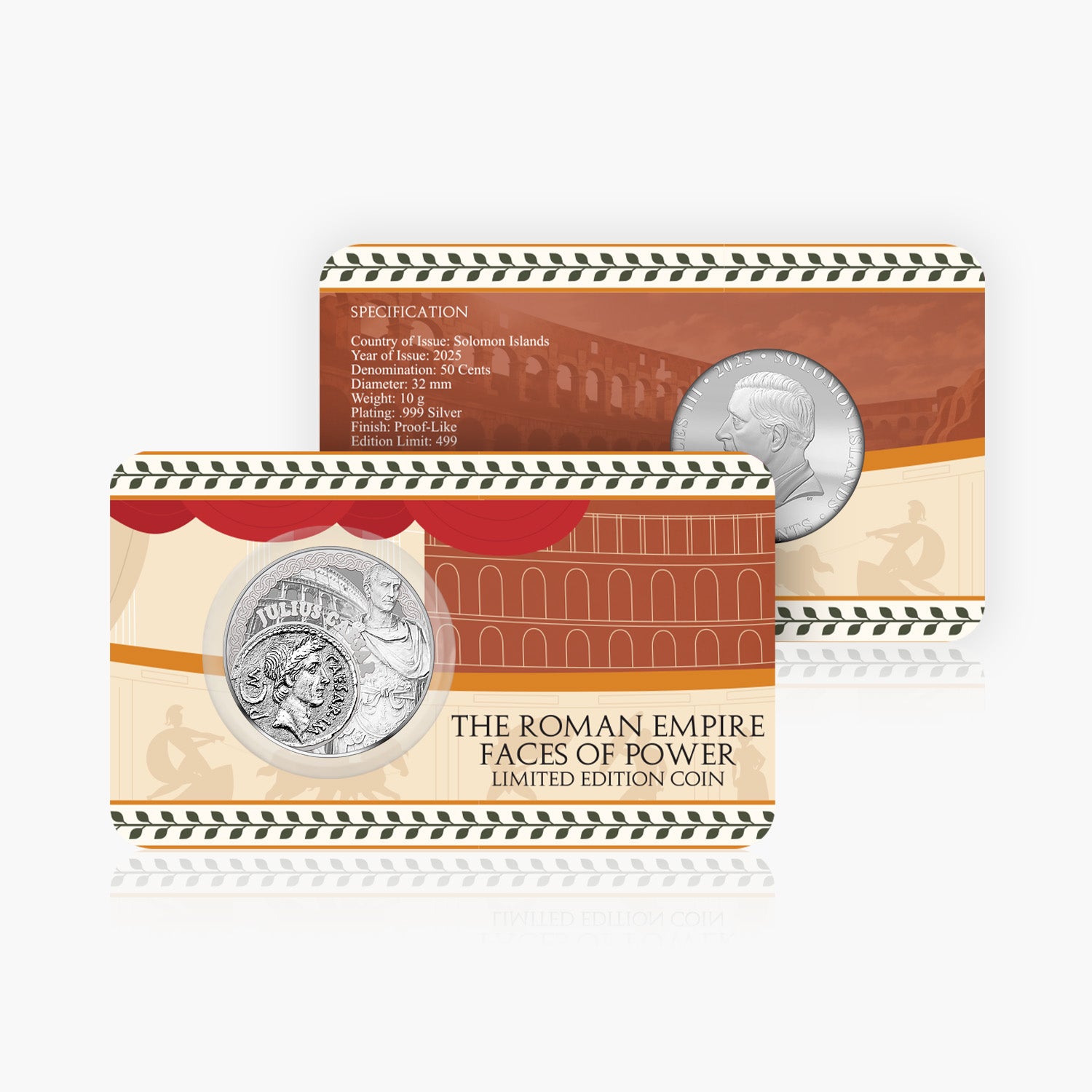 2025 Roman Empire Julius Caesar Silver Plated BU Coin