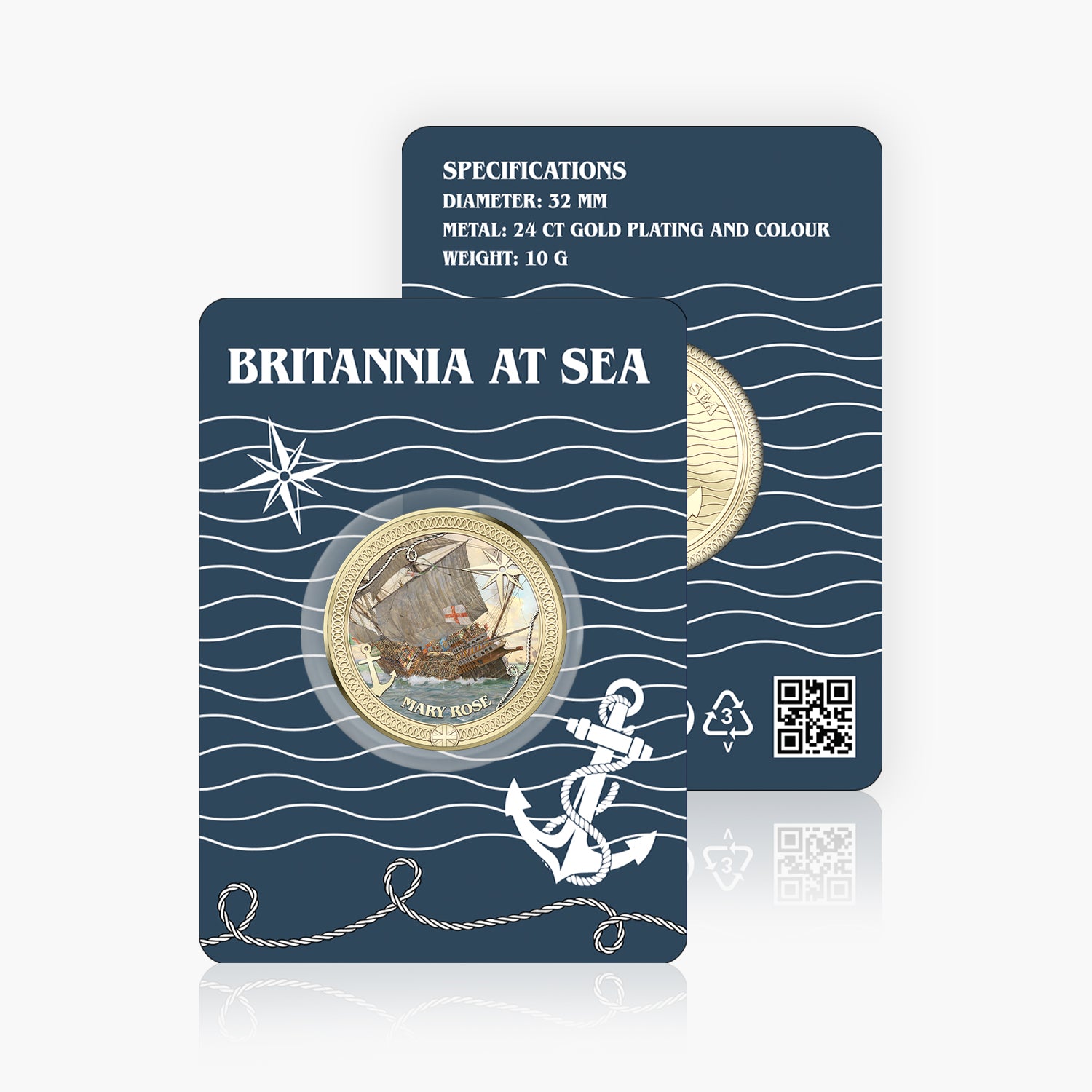 Britannia at Sea Mary Rose Gold Plated BU Commemorative