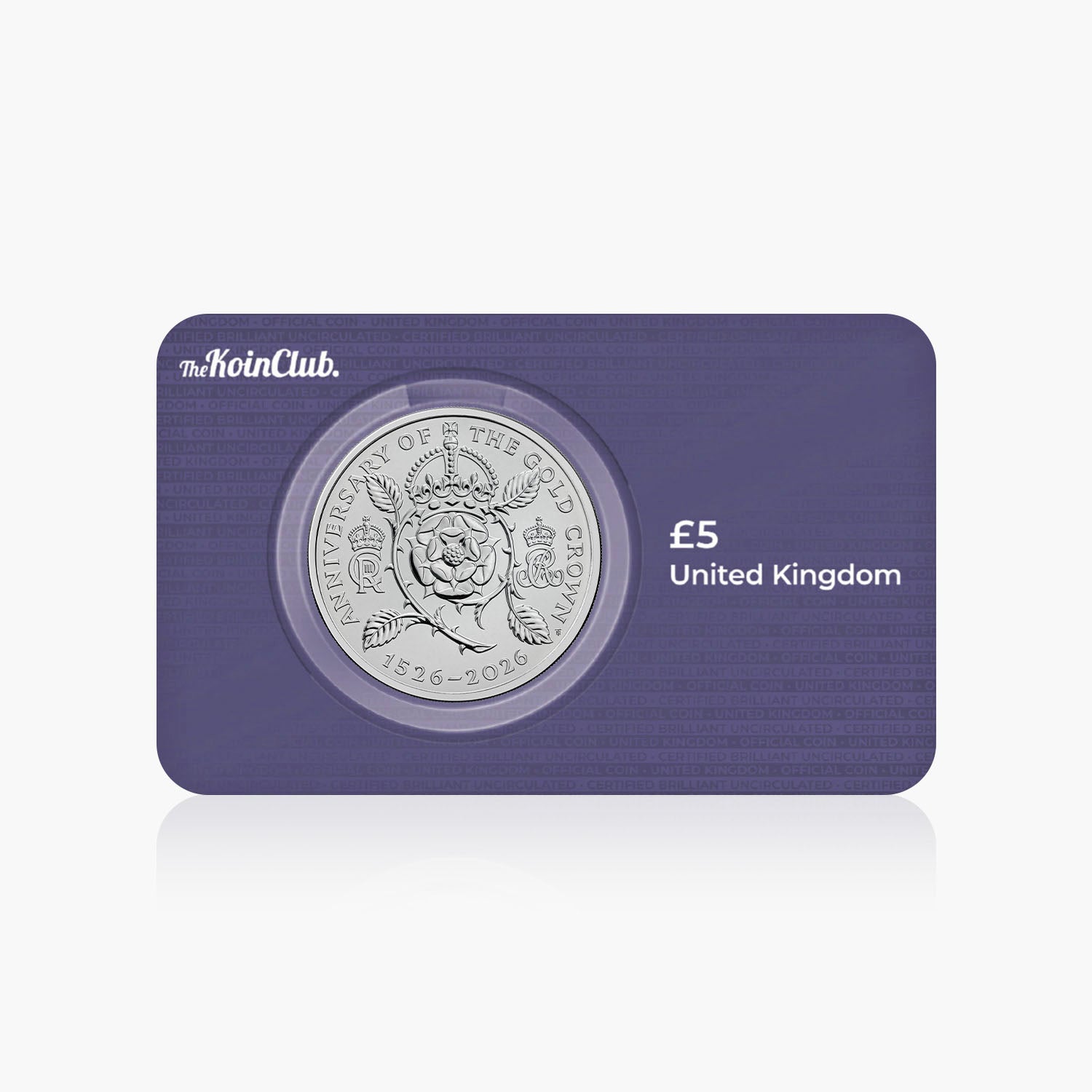 500 Years of the Crown 2026 £5 BU Coin