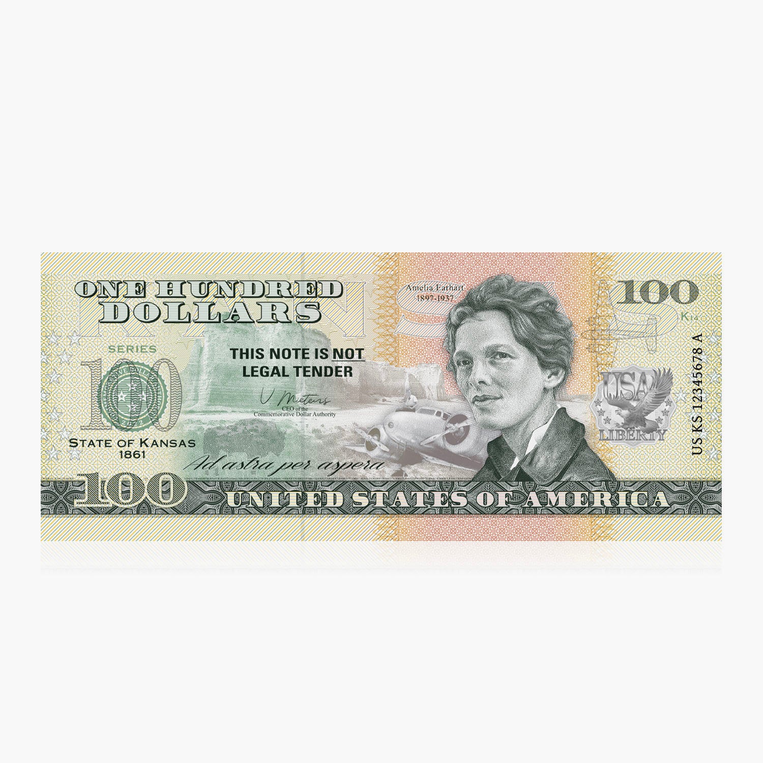 100 Souvenir Dollar – Kansas
