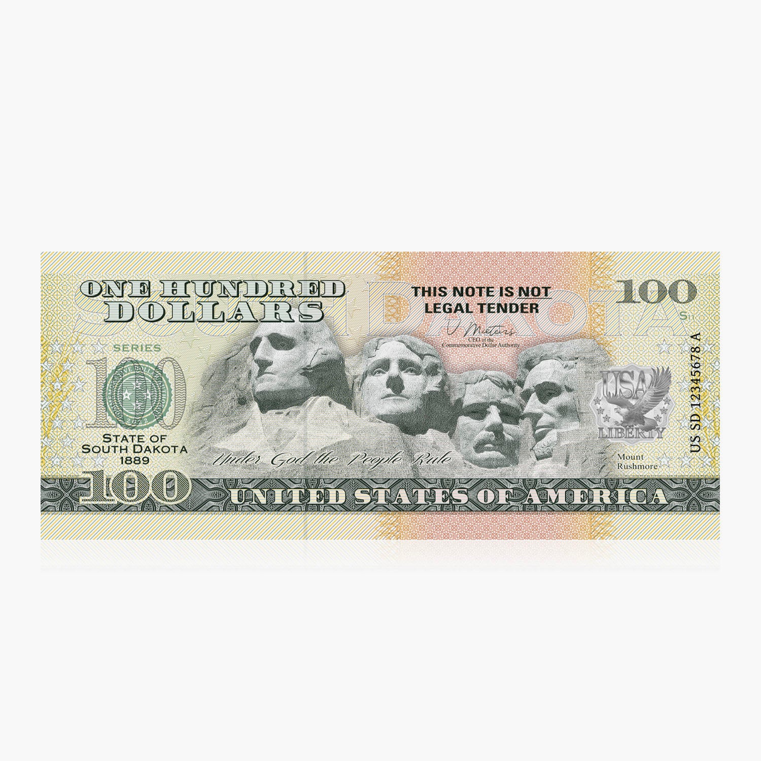 100 dollars souvenir – Dakota du Sud