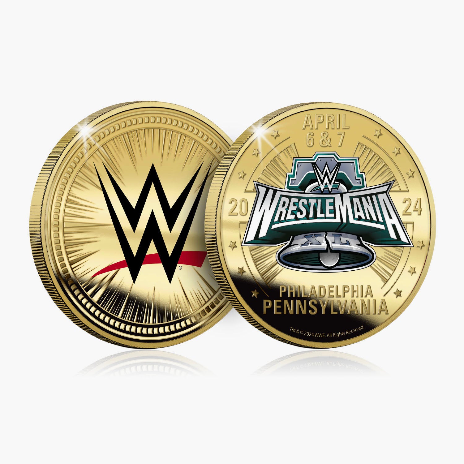 WWE Official WrestleMania 40 Super Size Gold Luxe Edition