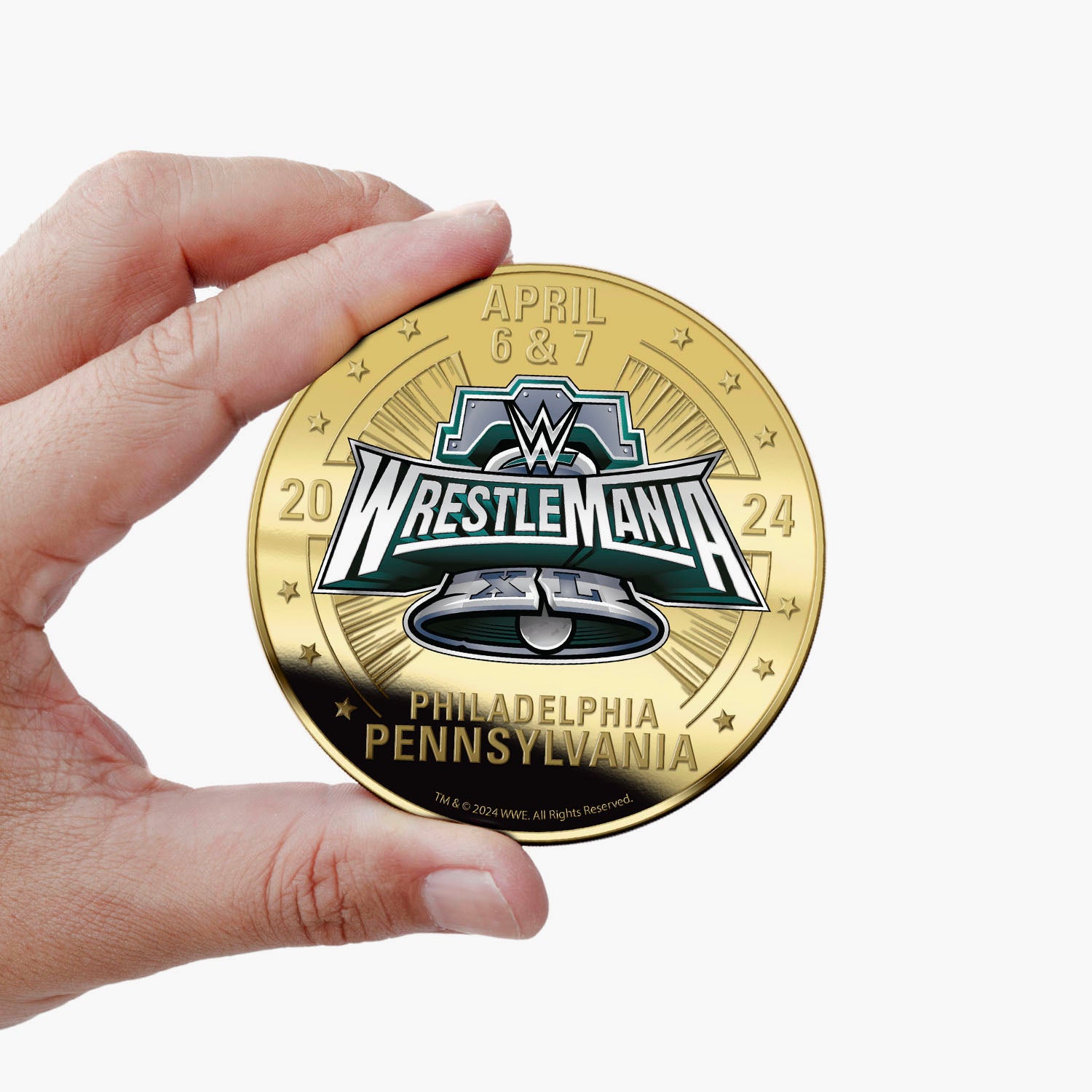 WWE Official WrestleMania 40 Super Size Gold Luxe Edition