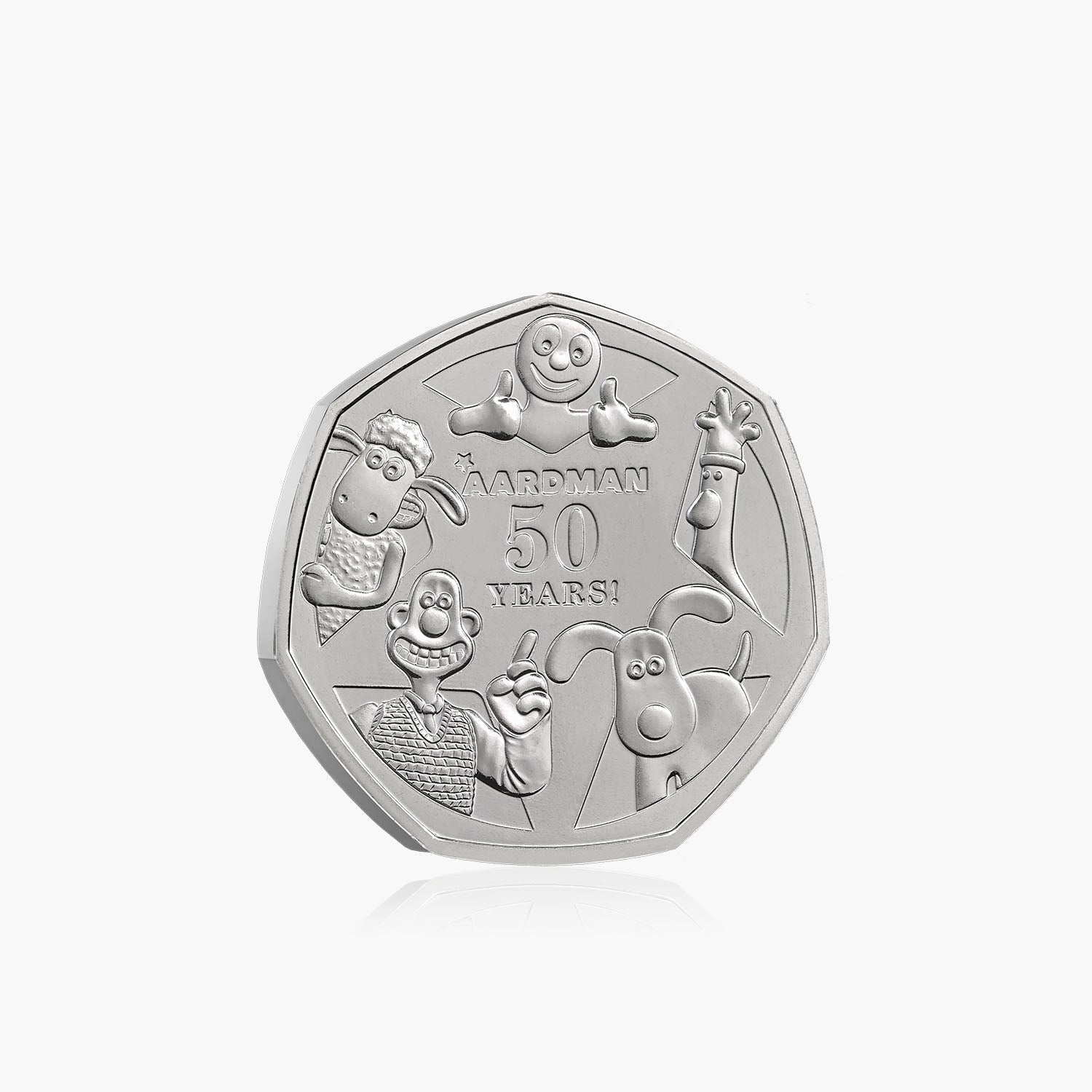 50 Years of Aardman 2026 BU 50p Coin