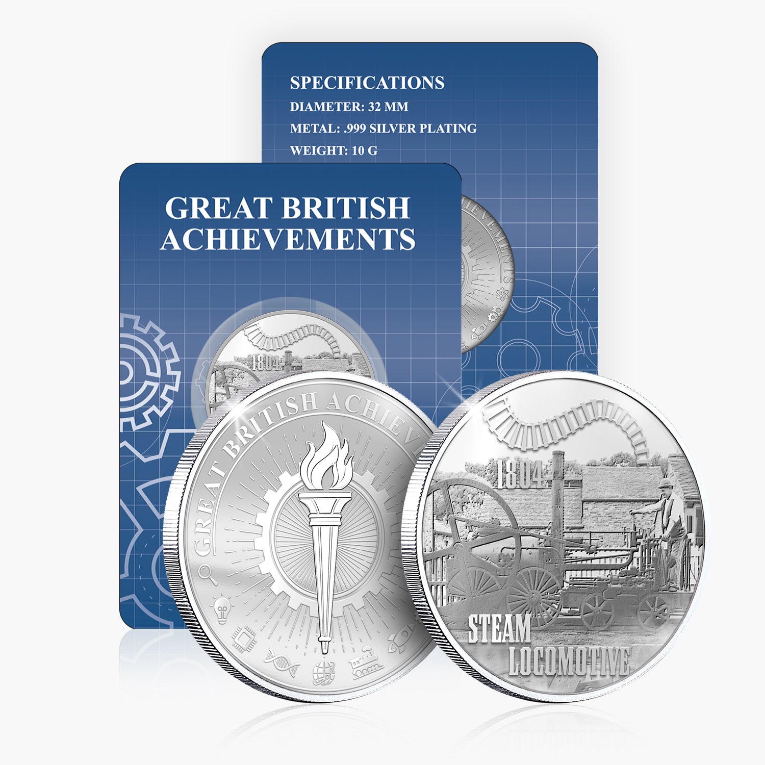 Great British Achievements Steam Locomotive Silver Plated BU Commemorative