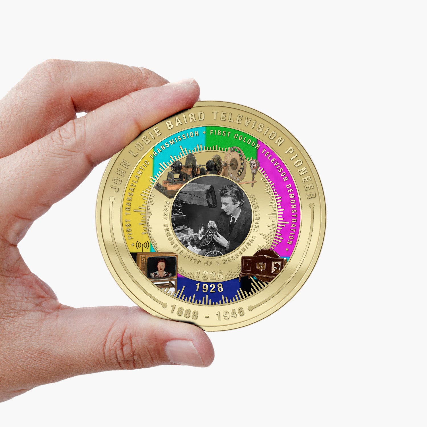 John Logie Baird 2026 Super Size Gold Luxe Edition Coin