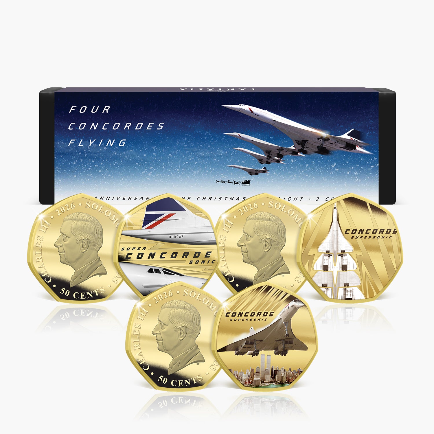 新品未開封 廃盤 24KT GOLD CD ウェイティング・フォー・コロンブス 2026 Concorde Christmas Coin Set | Gold Plated | 40th Anniversary Box