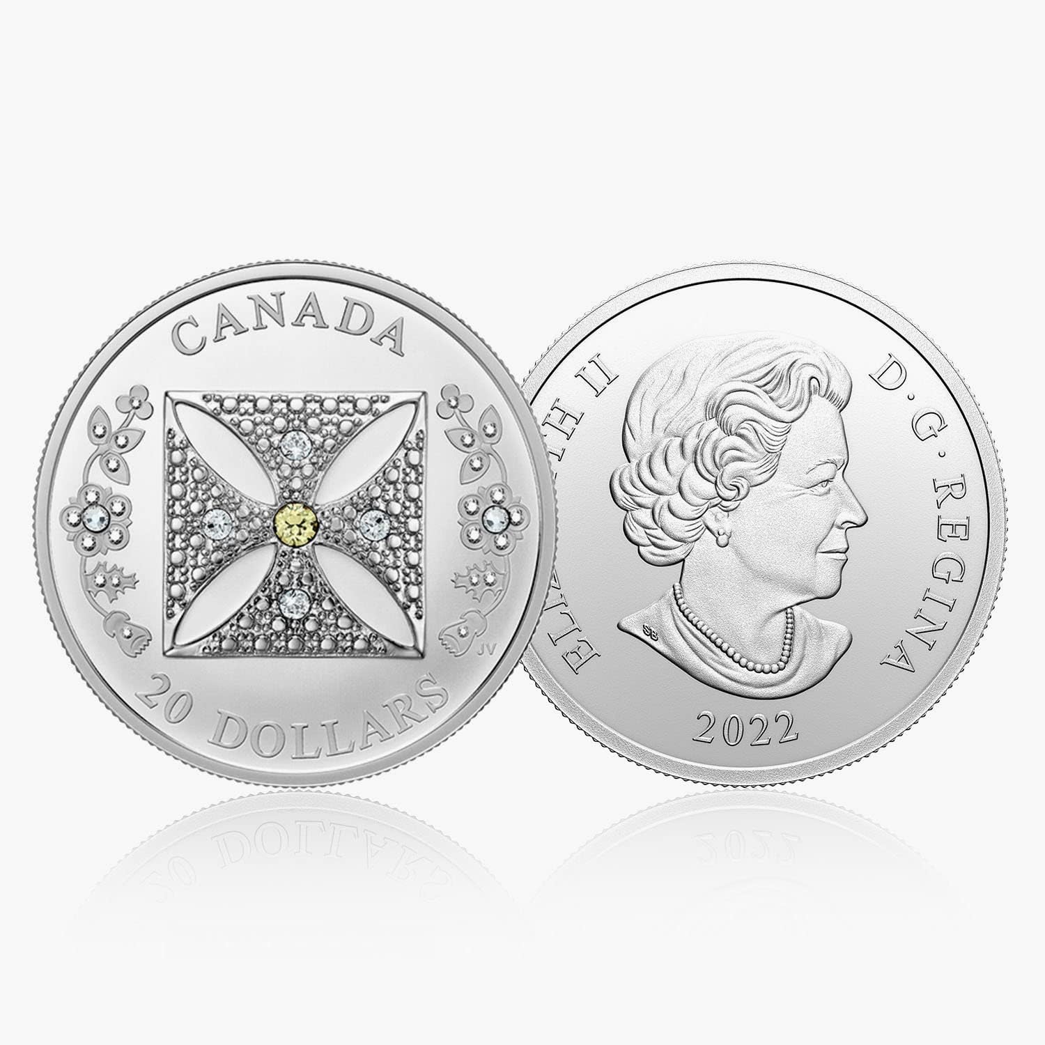 Her Majesty Queen Elizabeth II Diamond Diadem 1oz Silver Coin with Swarovski Crystals