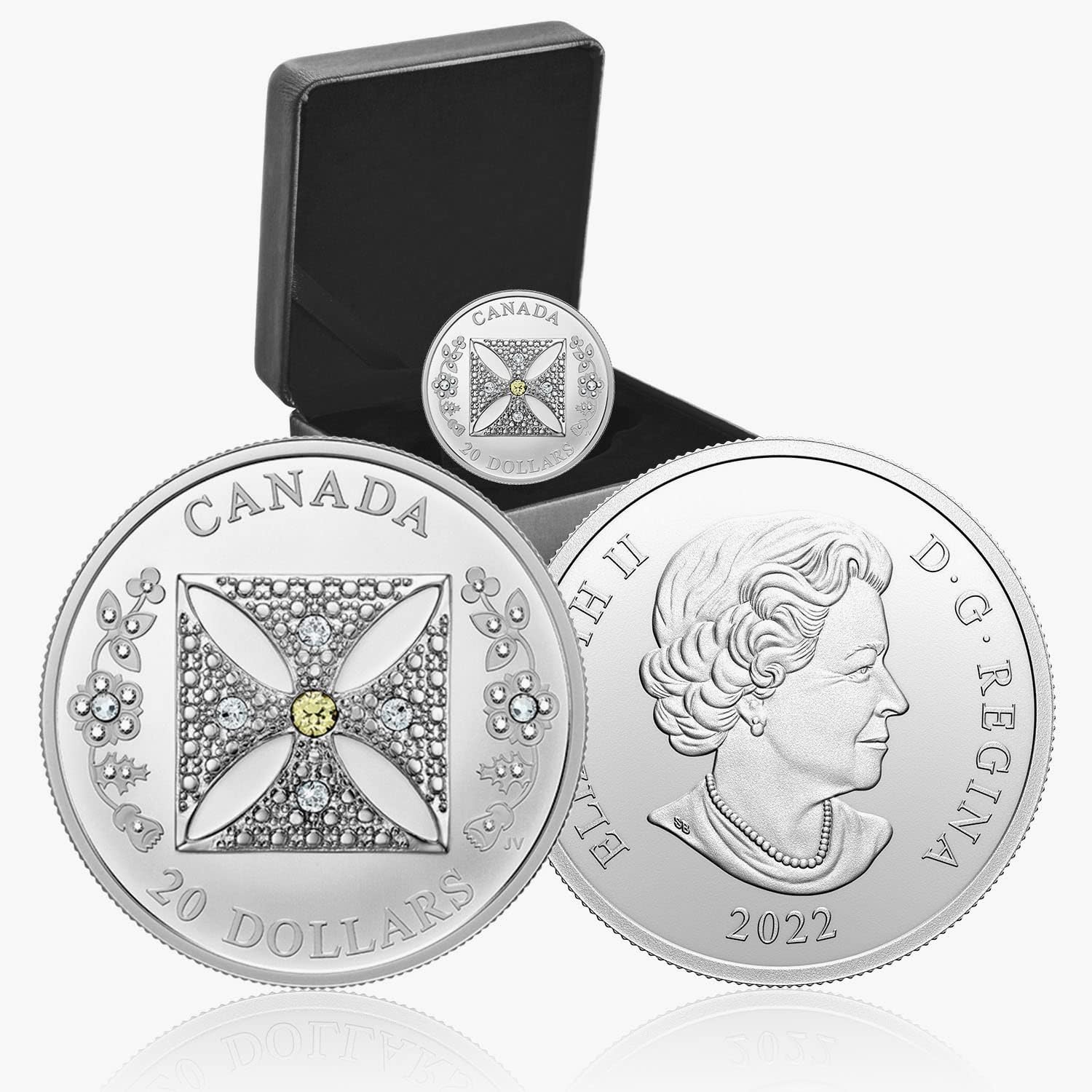 Her Majesty Queen Elizabeth II Diamond Diadem 1oz Silver Coin with Swarovski Crystals