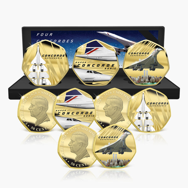 2026 Concorde Christmas Coin Set | Gold Plated | 40th Anniversary Box