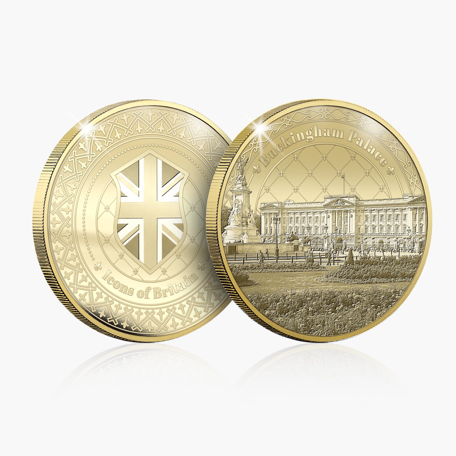 Buckingham Palace Gold Plated BU Medal - Image 1