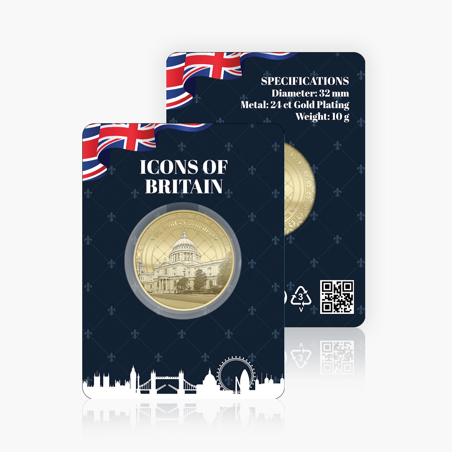 St Pauls Cathedral Gold Plated BU Commemorative - Image 4