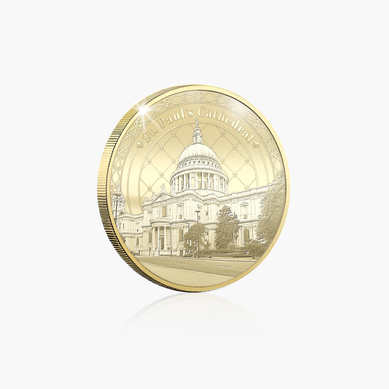 St Pauls Cathedral Gold Plated BU Commemorative - Front