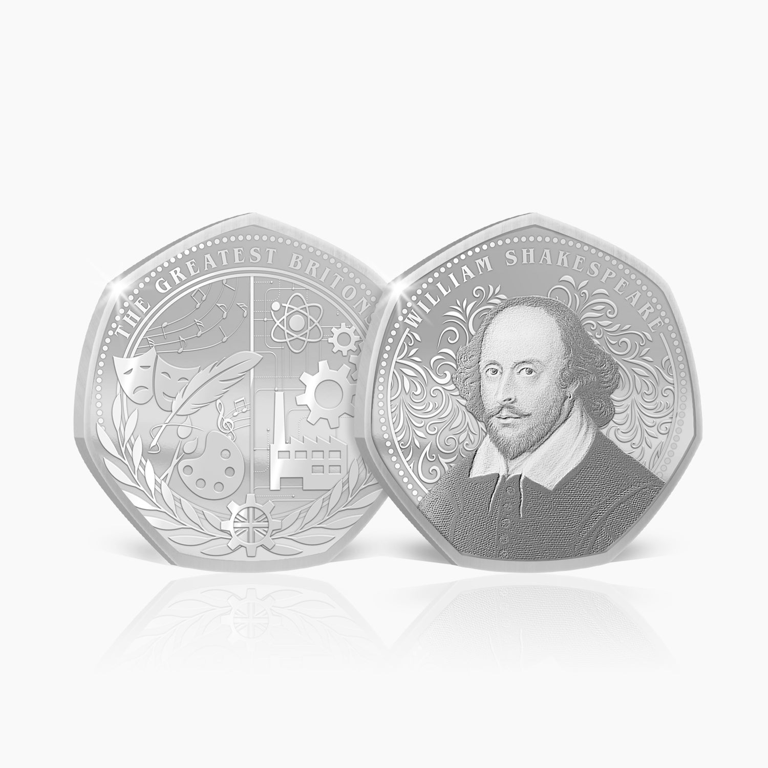 Greatest Britons William Shakespeare Silver Plated BU Commemorative