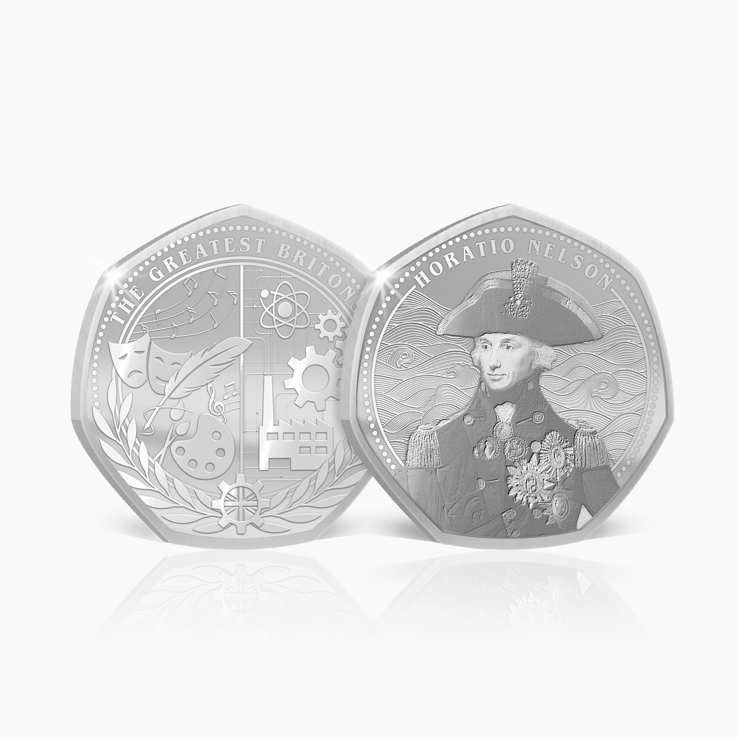 Greatest Britons Horatio Nelson Silver Plated BU Commemorative
