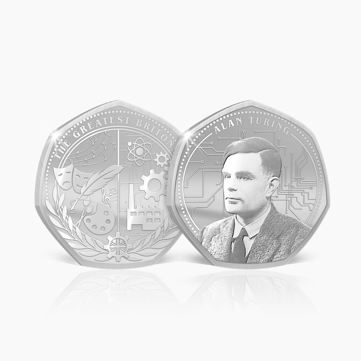 Greatest Britons Alan Turing Silver Plated BU Commemorative