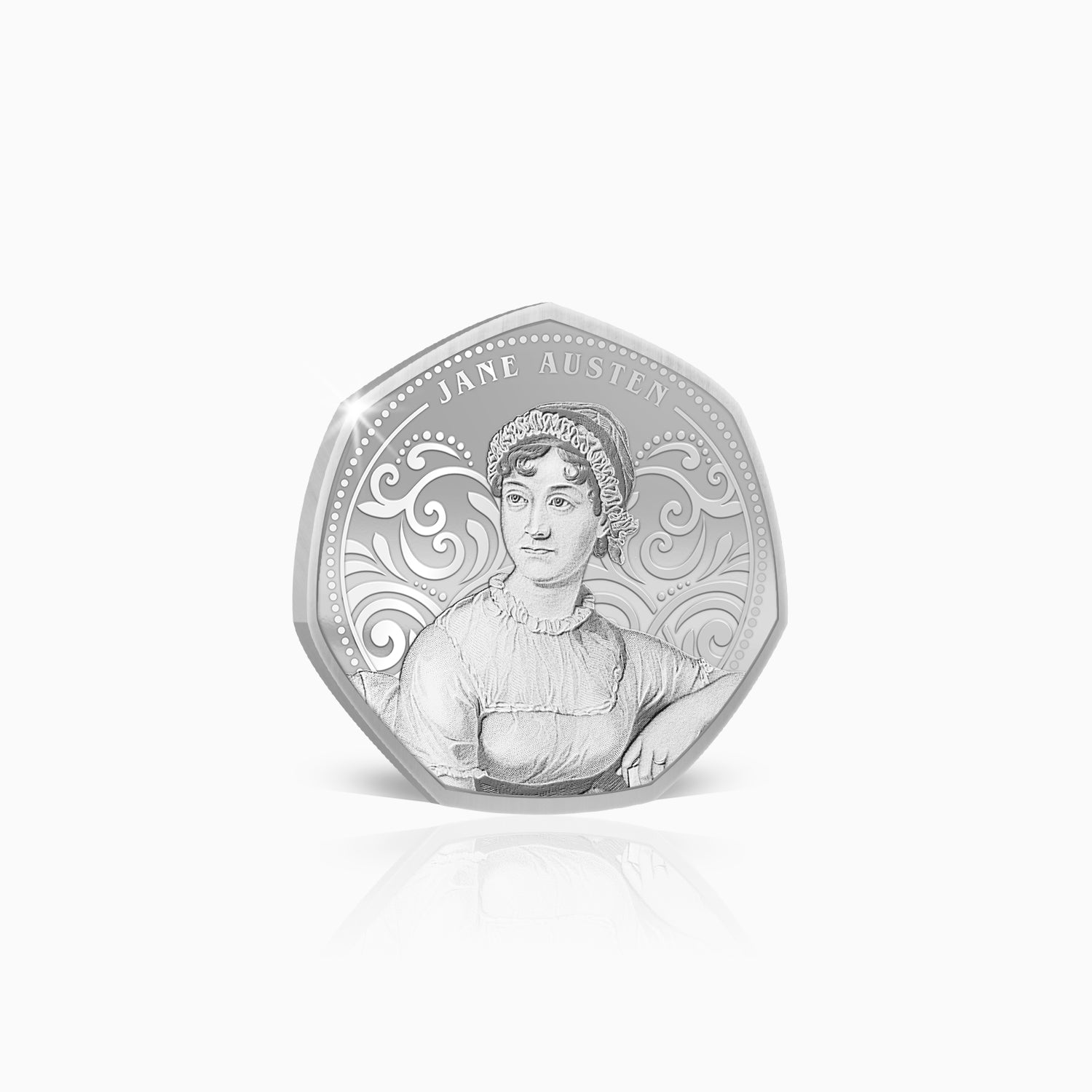 Greatest Britons Jane Austen Silver Plated BU Commemorative