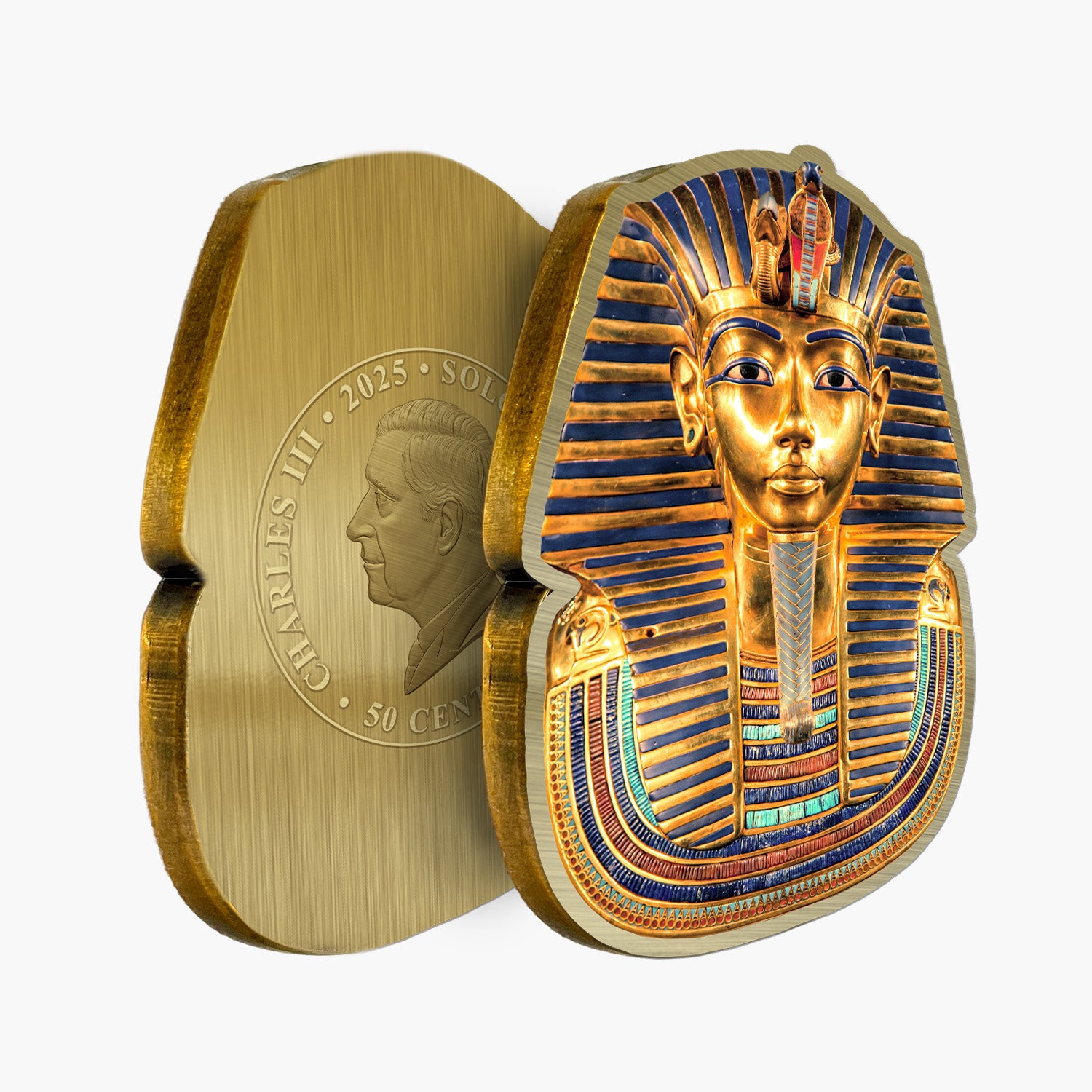 Tutankhamun Death Mask 100th Anniversary Shaped Coin
