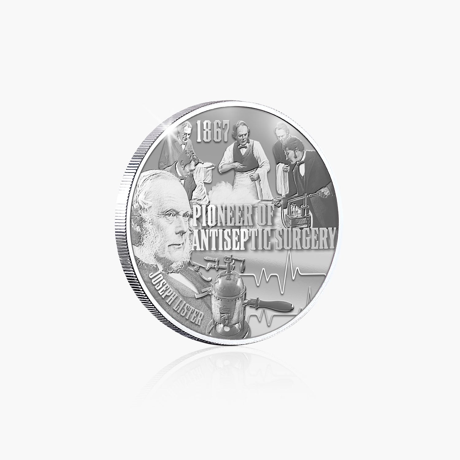 Great British Achievements Joseph Lister Silver Plated BU Commemorative