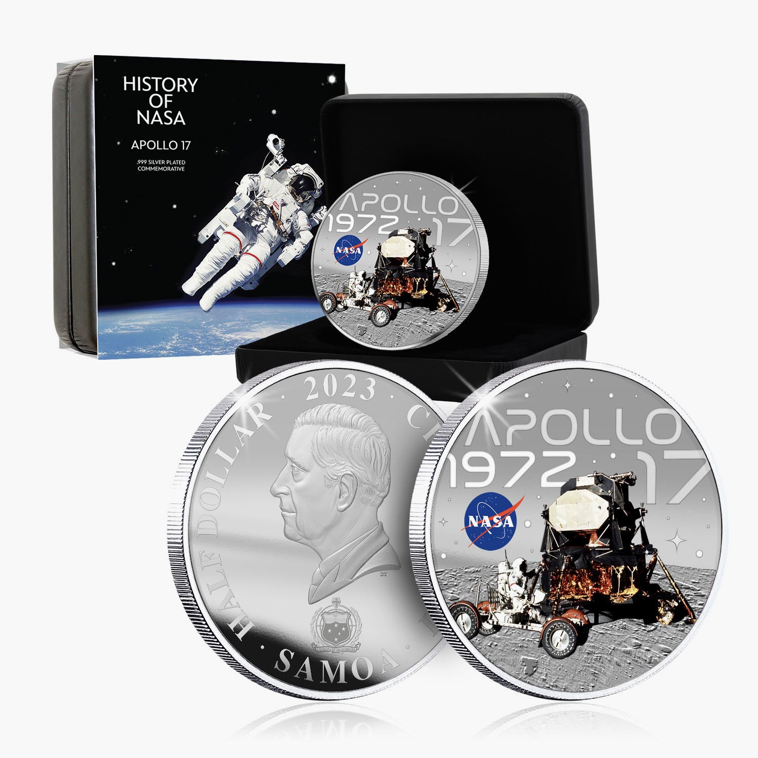 NASA 2023 Apollo 17 50mm Silver-plated Coin