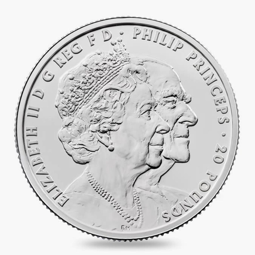 プラチナ ウェディング 2017 英国 £20 純銀貨