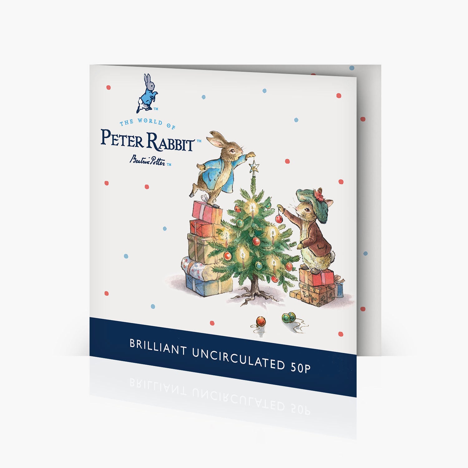 Peter Rabbit at Christmas 2023 50p BU Colour Coin in Christmas Card