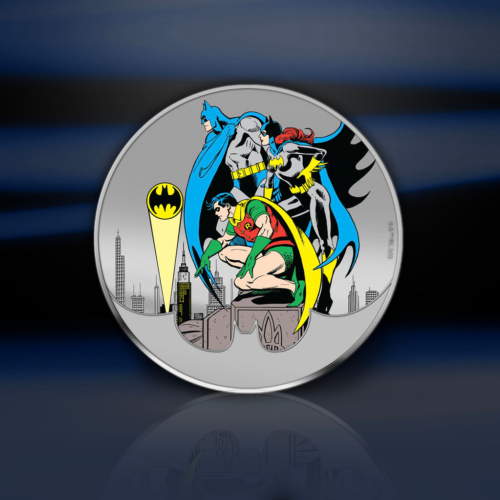 Silver Batman Collection DC Comics .999 Silver Plated Batman Collection