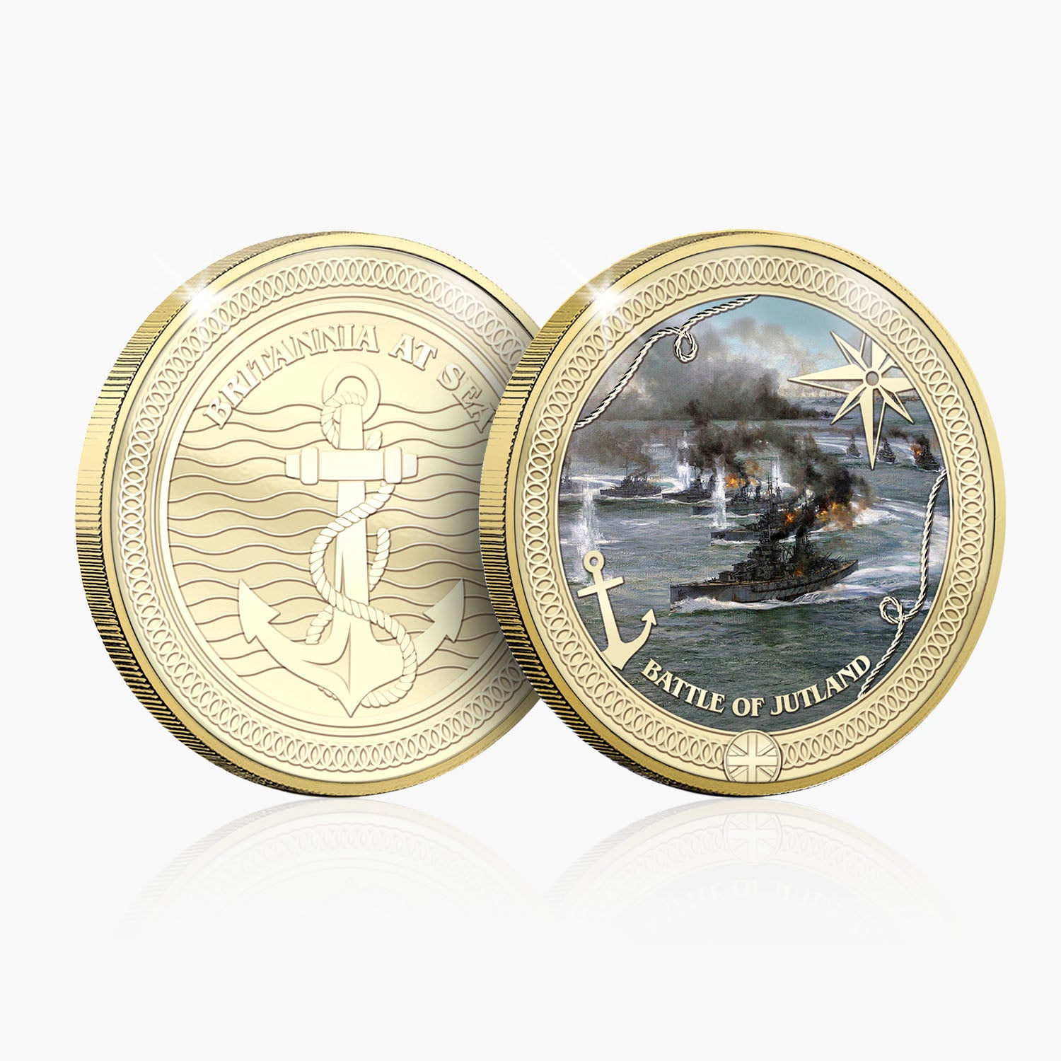 Britannia at Sea Battle of Jutland Gold Plated BU Commemorative