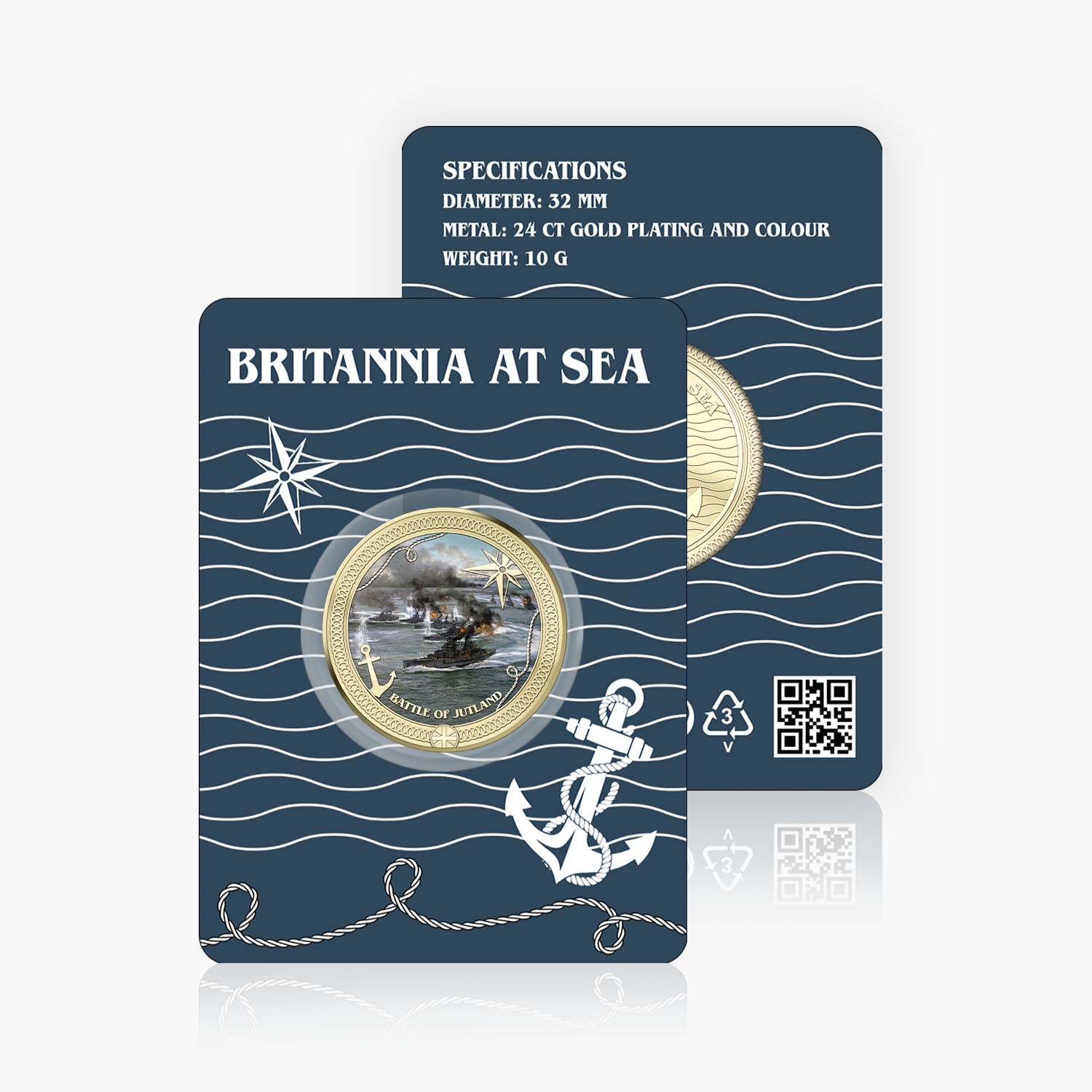Britannia at Sea Battle of Jutland Gold Plated BU Commemorative