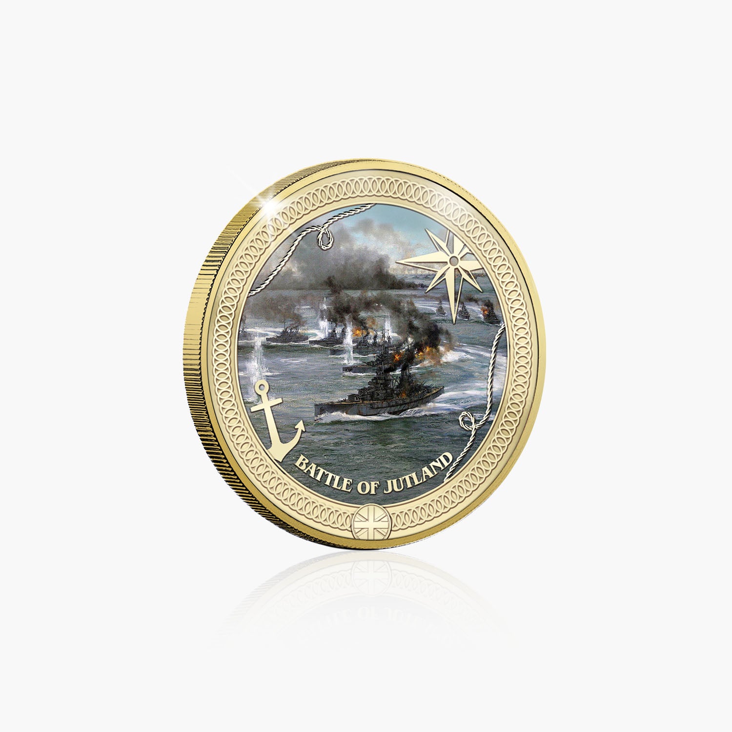 Britannia at Sea Battle of Jutland Gold Plated BU Commemorative