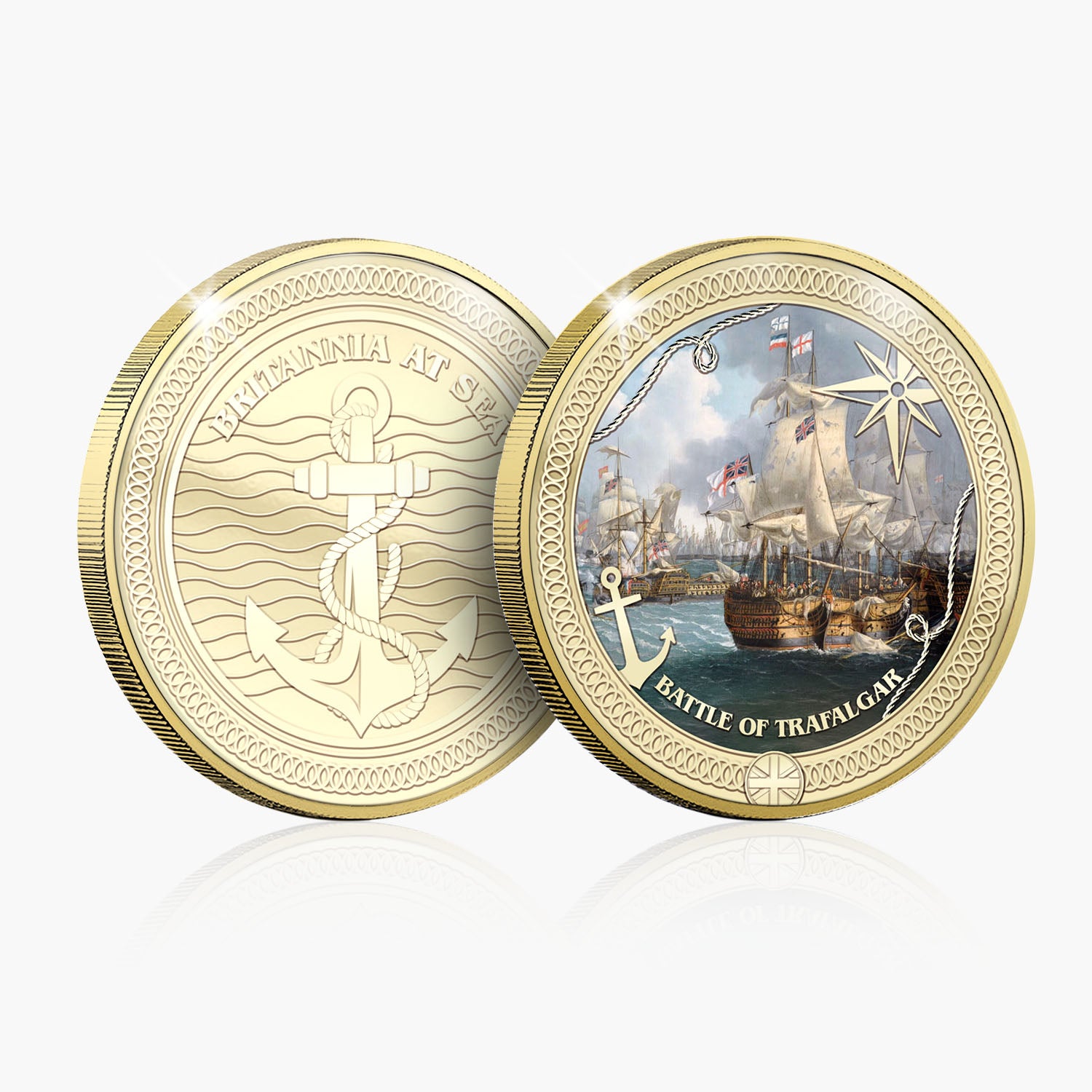 Britannia at Sea Battle of Trafalgar Gold Plated BU Commemorative