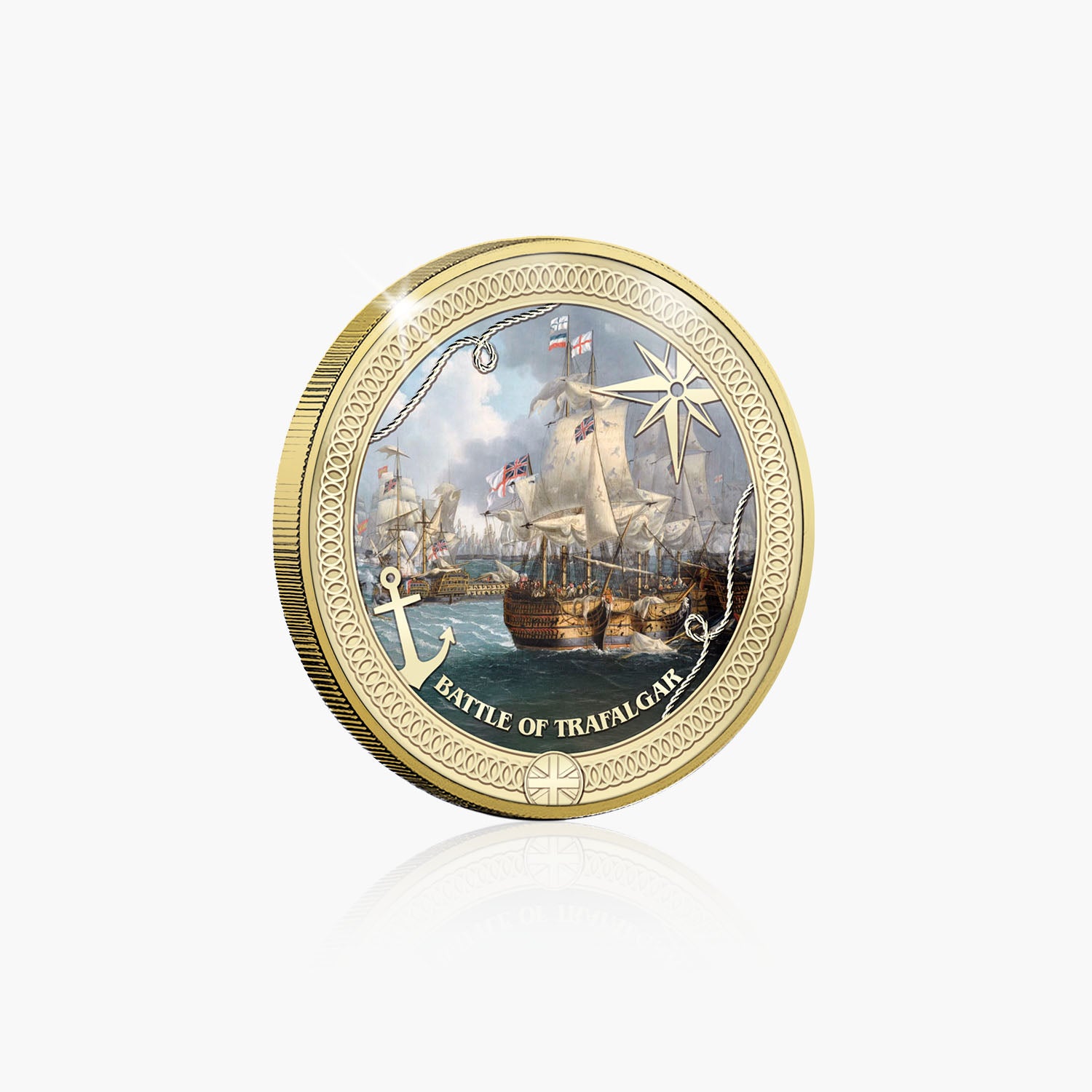 Britannia at Sea Battle of Trafalgar Gold Plated BU Commemorative