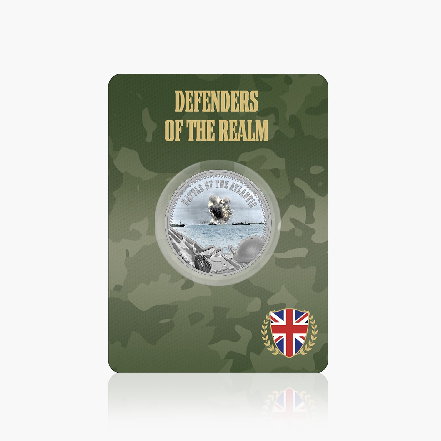 Defenders of the Realm Battle of the Atlantic Silver Plated BU Commemorative