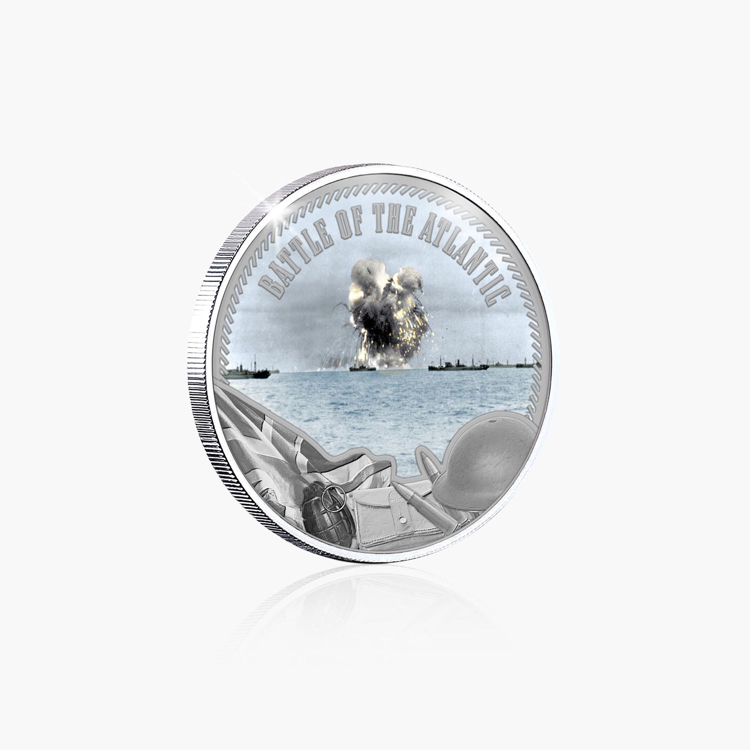 Defenders of the Realm Battle of the Atlantic Silver Plated BU Commemorative