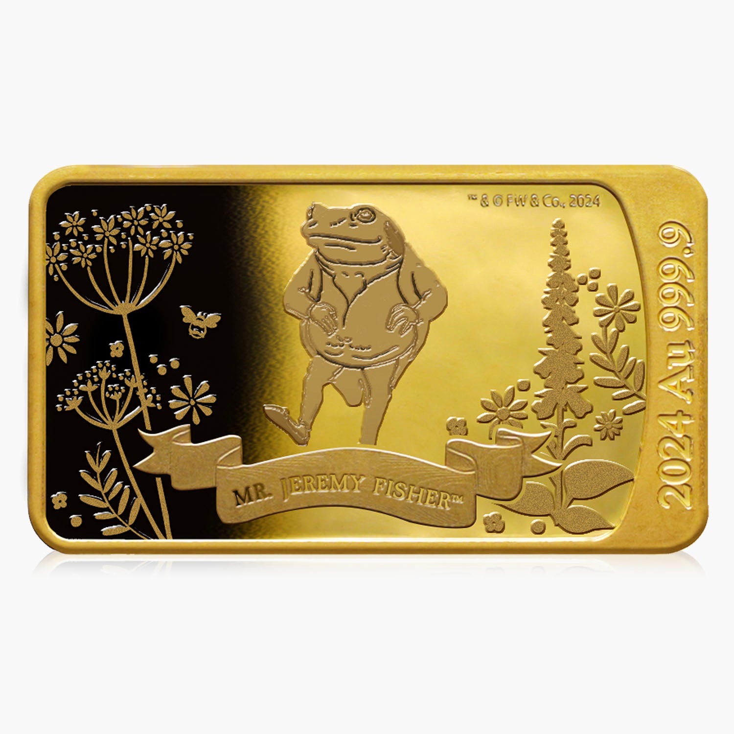 Mr Jeremy Fisher 2024 Solid Gold Bar Coin