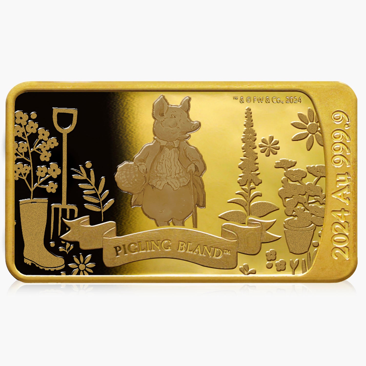 Pigling Bland 2024 Solid Gold Bar Coin