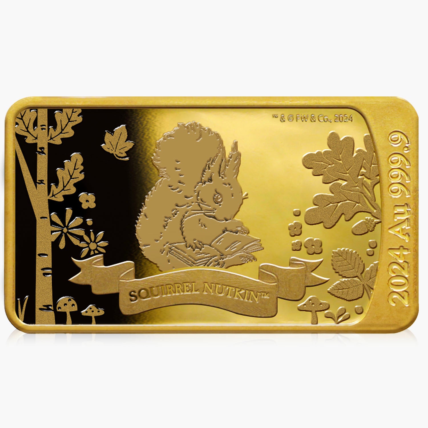 Squirrel Nutkin 2024 Solid Gold Bar Coin