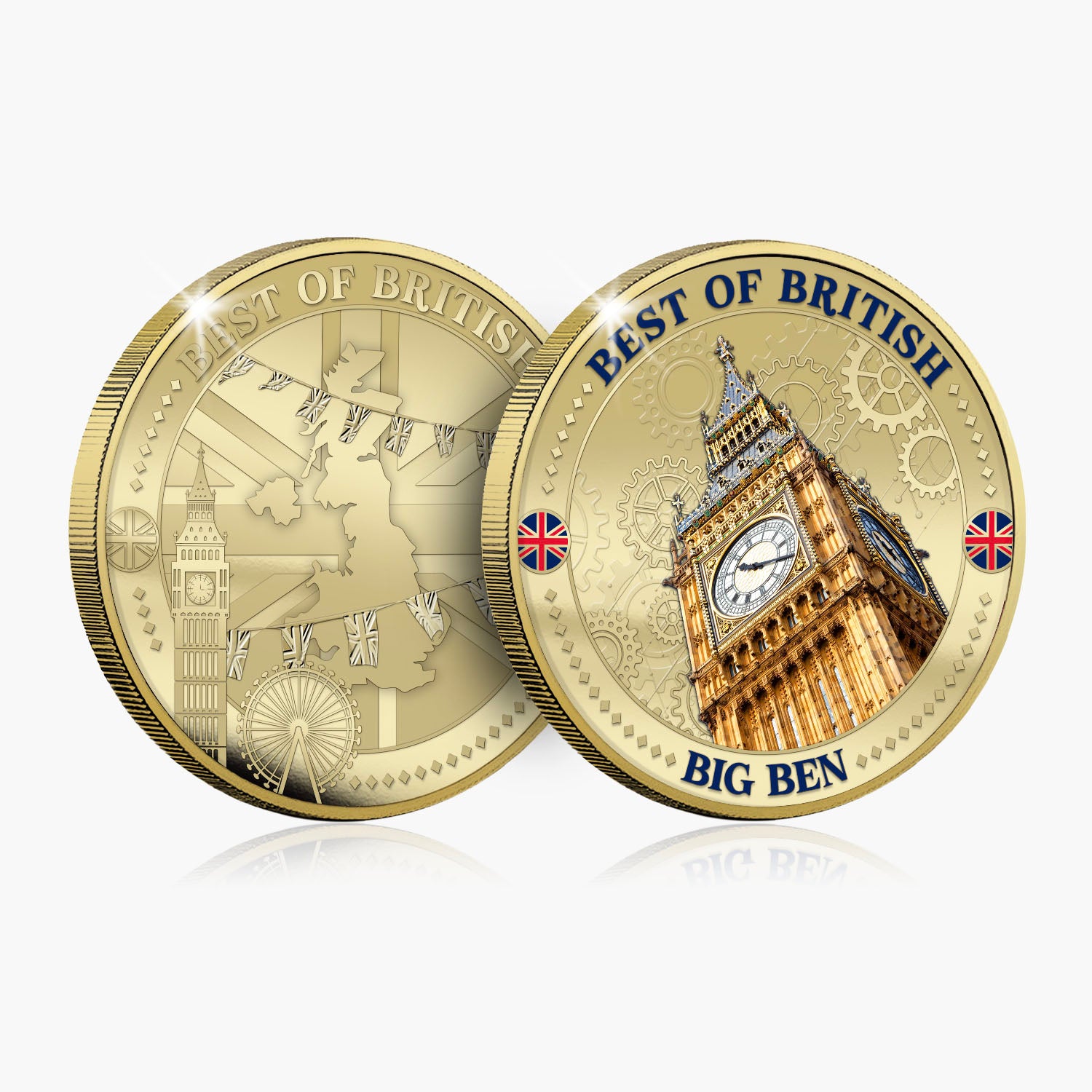 Best of British - Big Ben 50mm Gold Plated Commemorative