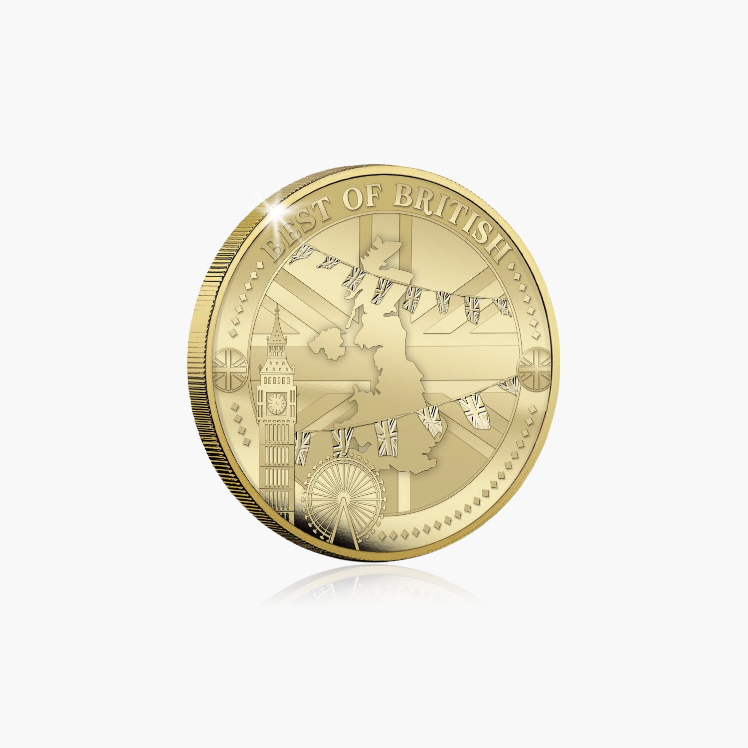 Best of British - Big Ben 50mm Gold Plated Commemorative